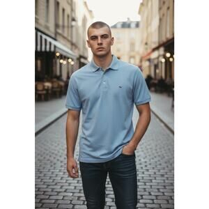 Vineyard Vines Men’s Sankaty Short Sleeve Performance Polo Size M Light Blue